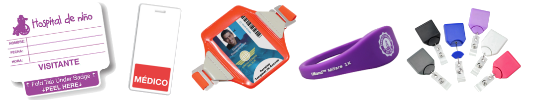 A sample of the products Brady People ID offers for Latin American customers