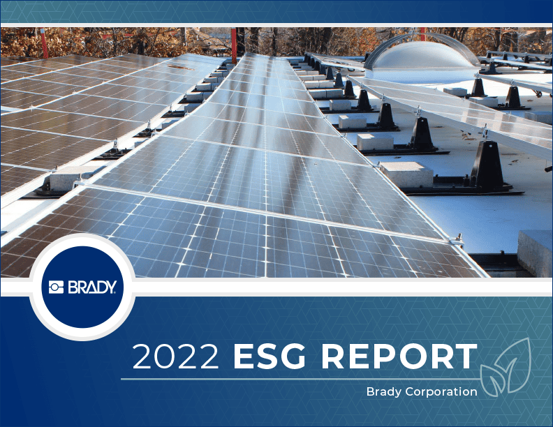2022 ESG Report by Brady Corporation Cover Image